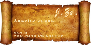 Janovicz Zsanna névjegykártya